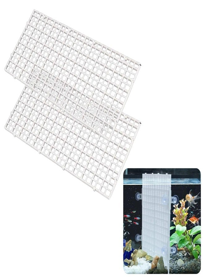 VAYINATO® White (2 Pcs Egg Crate & 2 Pcs Divider Clip) Fish Tank Plastic Divider Panel Separator Grid Isolation Board, Fish Tank Divider Filter Egg Crate Bottom Tray (Size : 30*15cm) By Petzlifeworld - Image 1